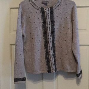 Beaded cardigan sweater